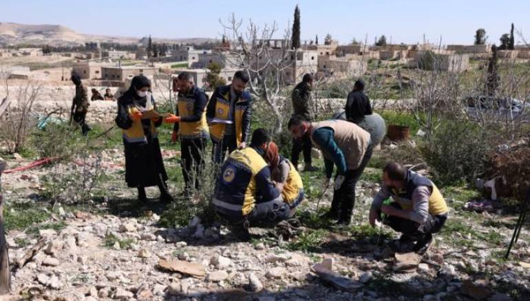 Syrian Civil Defense recovers remains of five people in eastern Aleppo countryside