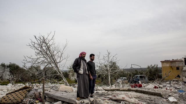 Family in north-west Syria make a living from old ammunition