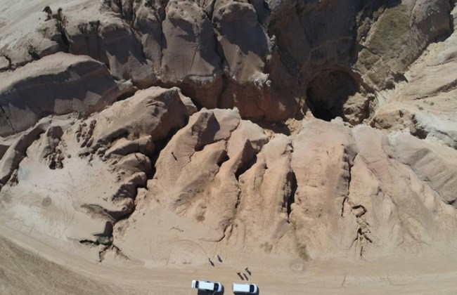 The 50-metre-deep hole in a desert area of Raqa province was once controlled by the Daesh group