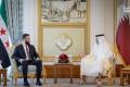 President al-Sharaa, Qatar’s Emir discuss ties and regional developments in Doha
