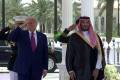 MBS welcomes US president in an official ceremony at al-Yamamah Palace