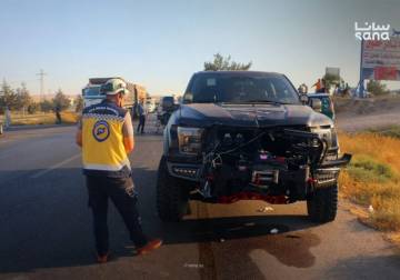 Two dead, 17 injured in traffic accidents, fires across Syria
