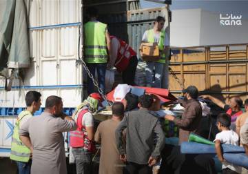 Some 308 displaced families leave Idlib camps to return home across Syria