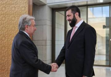 President al-Sharaa, Guterres discuss development of Syria-UN cooperation