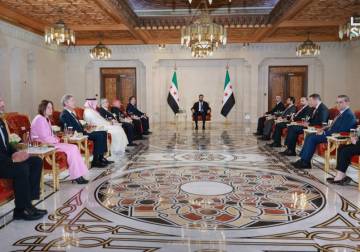 President al-Sharaa accepts credentials of several ambassadors in Damascus