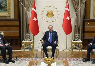 Turkish President Erdogan receives foreign minister of Syria's new administration for talks