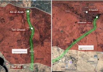 Syrian Army opens two humanitarian corridors with Hasakah and Ain al-Arab