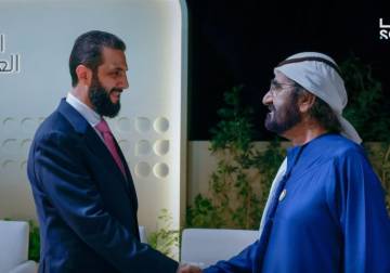 President al-Sharaa meets UAE leaders on sidelines of Arab Media Summit in Dubai