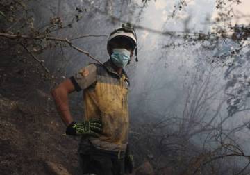 For the sixth day, efforts to extinguish the Turkmen Mountain fires continue