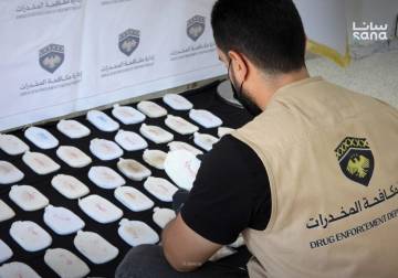 Two arrested, 5,000 Captagon pills seized in Tartous drug operation