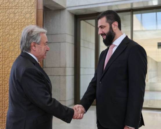 President al-Sharaa, Guterres discuss development of Syria-UN cooperation