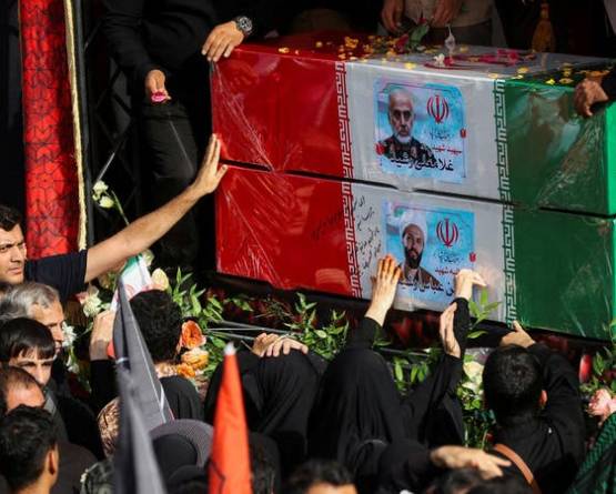 Iran holds state funeral for top brass slain in war with Israel